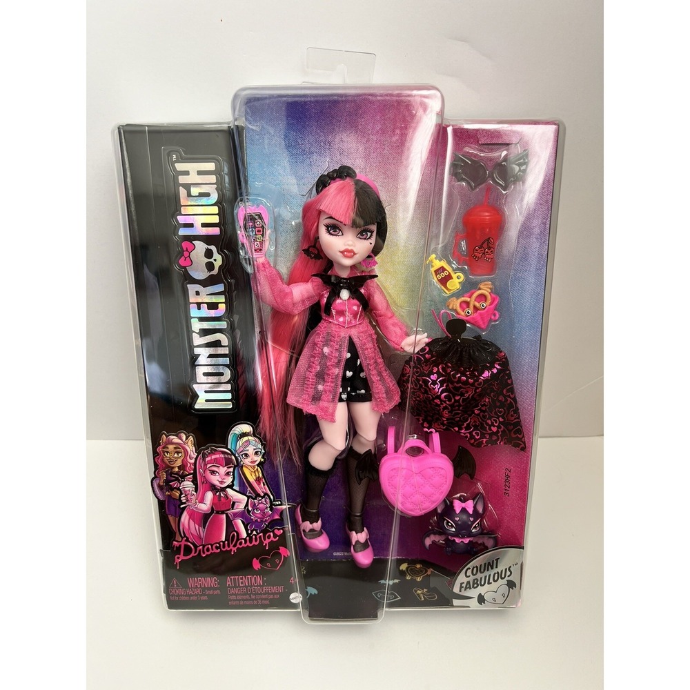Monster High Daculaura Doll ft. Count Fabulous And Accessories NEW In Box
